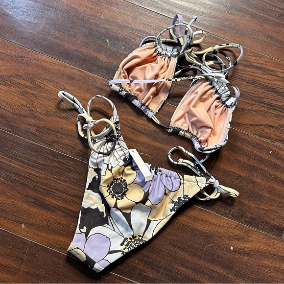 Madewell Second Wave String Bikini Floral 2 Piece Set - Picture 3 of 6